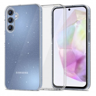 Skaidrus dėklas su blizgučiais "Tech-Protect Flexair Hybrid" telefonui Samsung Galaxy A35 5G