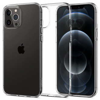 Itin skaidrus skystųjų kristalų dėkliukas Spigen "Liquid Crystal" telefonui Apple IPHONE 12 / 12 PRO 