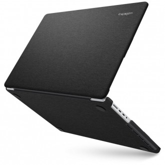 Juodos spalvos dėklas ''SPIGEN URBAN FIT'' skirtas Macbook Pro 14 M1 / M2 / M3 2021-2023