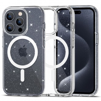 Skaidrus dėklas su blizgučiais "Tech-Protect Flexair Hybrid Magsafe" telefonui iPhone 15 Pro Max