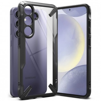 Juodais tvirtais kraštais dėklas "Ringke Fusion X" telefonui Samsung Galaxy S24 