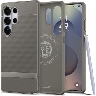 Pelenų spalvos 3D dizaino dėklas "Spigen Parallax Mag Magsafe" telefonui Samsung Galaxy S25 Ultra