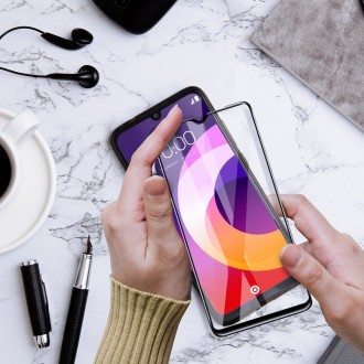 LCD apsauginis stikliukas "5D Full Glue Ceramic Glass" telefonui Xiaomi Redmi Note 10 Pro / Note 10 Pro Max lenktas juodais kraštais