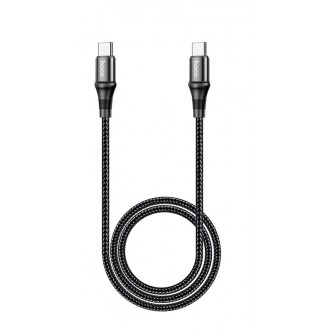 USB kabelis Hoco X50 Exquisito iš Type-C į Type-C 100W 1.0m juodas