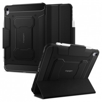 Juodas tekstūrinis dėklas "Spigen Rugged Armor Pro" planšetei Ipad 10.9 10 / 2022