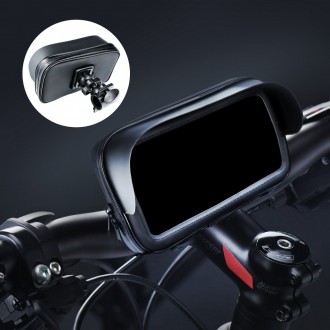 Motociklui, dviračiui, paspirtukui skirtas vandeniui atsparus telefono laikiklis "BHWB-XL"