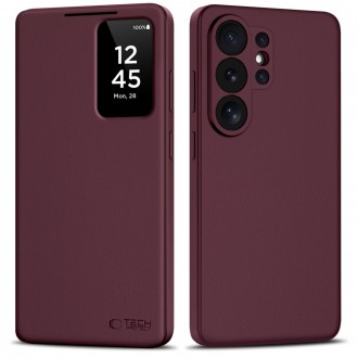 Bordo spalvos atverčiamas dėklas "Tech-Protect Smart Wallet" telefonui Samsung Galaxy S26 ULTRA