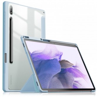 Melsvas, atverčiamas dėklas "Infiland Crystal Case" planšetei GALAXY TAB S7 FE 5G 12.4 T730 / T736B 