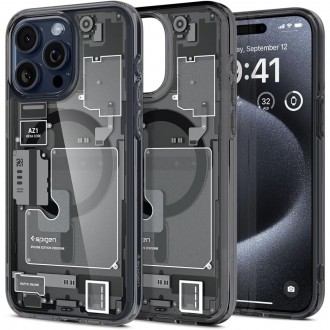 Išskirtinio dizaino dėklas "Spigen Ultra Hybrid Mag Magsafe Zero One" telefonui iPhone 15 Pro