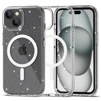 Skaidrus dėklas su blizgučiais "Tech-Protect Flexair Hybrid Magsafe" telefonui iPhone 15 