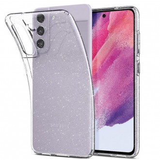 Skaidrus dėklas su blizgučiais "Spigen Liquid Crystal Glitter" telefonui Samsung Galaxy S21 FE
