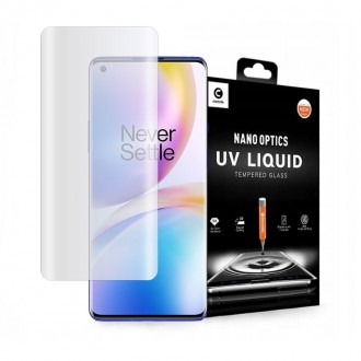 Skaidrus apsauginis grūdintas stiklas OnePlus 8 Pro telefonui "Mocolo UV Glass"