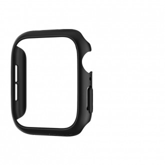 Juodas dėklas Spigen "Thin Fit" laikrodžiui Apple Watch 4/5/6/SE (44MM)