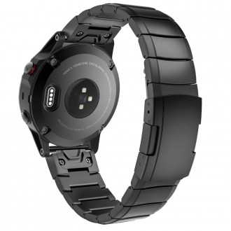 Juoda apyrankė Tech-Protect "Steelband" laikrodžiui GARMIN FENIX 3 / 5X / 3HR / 5X PLUS / 6X / 6X PRO / 7X (26mm)