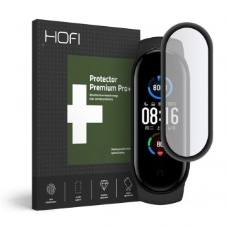 Juodas apsauginis stiklas Xiaomi Mi Smart Band 5 laikrodžiui ''HOFI Hybrid''