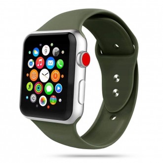 Tamsiai žalia apyrankė Tech-Protect "Iconband" laikrodžiui Apple Watch 4 / 5 / 6 / 7 / 8 / 9 / SE / ULTRA 1 / 2 (42 / 44 / 45 / 49 MM)