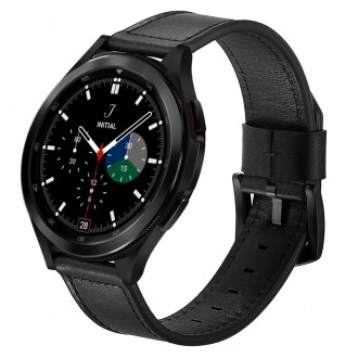 Juoda apyrankė "Tech-Protect Herms" laikrodžiui Samsung Galaxy Watch 4 / 5 / 5 PRO 6 (40 / 42 / 44 / 45 / 46 MM) 