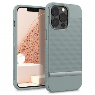 Šalavijų spalvos 3D dizaino dėklas, "Spigen Caseology Parallax" telefonui iPhone 13 Pro Max