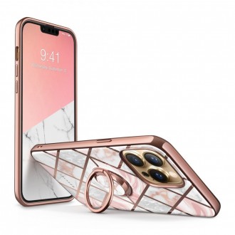 Marbel rožinis dėklas su laikikliu "Supcase Iblsn Cosmo Snap" telefonui iPhone 13 Pro Max