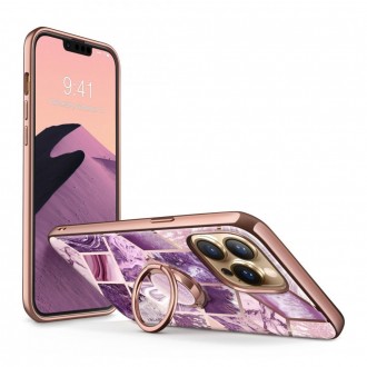 Marbel purpurinis dėklas su laikikliu "Supcase Iblsn Cosmo Snap" telefonui iPhone 13 Pro Max