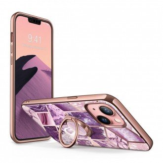 Marbel purpurinis dėklas su laikikliu "Supcase Iblsn Cosmo Snap" telefonui iPhone 13 