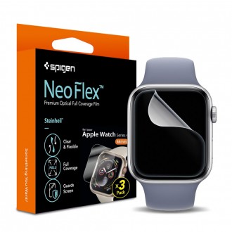 Apsauginė ekrano plėvelė "Spigen Neo Flex HD" (3vnt.) laikrodžiui Apple Watch 4 / 5 / 6 / 7 / 8 / SE (40 / 41 MM)