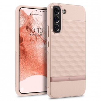 Rožinis 3D dizaino dėklas "Spigen Caseology Parallax" telefonui Samsung Galaxy S22 