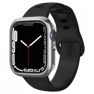Sidabro spalvos dėklas laikrodžiui Apple Watch 7 (45MM) "Spigen Thin Fit"