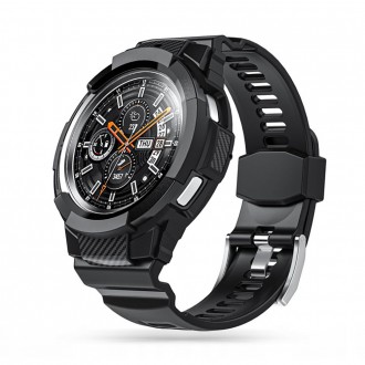 Juoda apyrankė/dėklas Tech-Protect "Scout Pro" laikrodžiui Samsung Galaxy Watch 4 Classic 46 MM