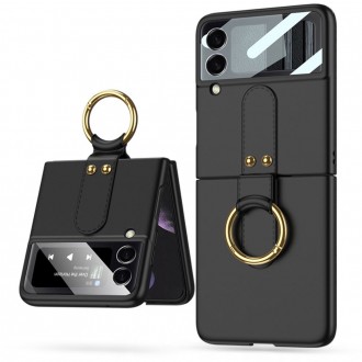Juodas dėklas "Tech-Protect Icon Ring" telefonui Galaxy Z Flip 4 