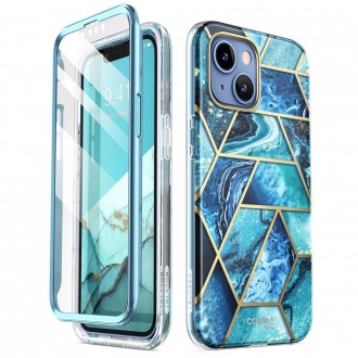 Marmuro atvaizdo dviejų dalių dėklas "Supcase Cosmo Marble" telefonui iPhone 14 Plus