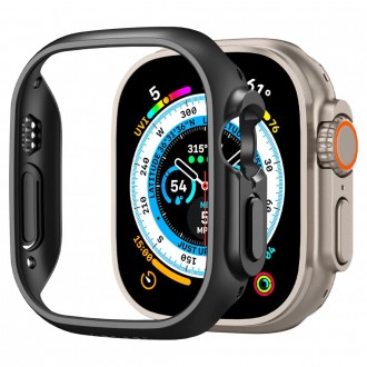Juodas dėklas Spigen "Thin Fit" laikrodžiui Apple Watch ULTRA 1 / 2 (49 MM)