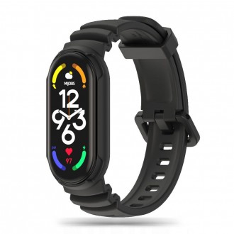 Juodos spalvos apyrankė "Tech-Protect Iconband Hybrid" laikrodžiui Xiaomi Mi Smart Band 5 / 6 / 6 NFC / 7