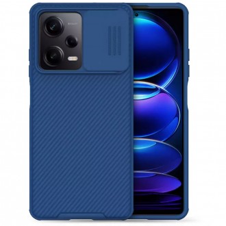 Mėlynas dėklas su kameros apsauga "Nillkin Camshield Pro" telefonui Xiaomi Redmi Note 12 Pro / Poco X5 Pro 5G