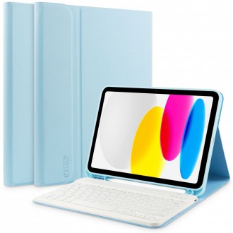 Melsvas atverčiamas dėklas su klaviatūra Tech-Protect "SC Pen + Keyboard" planšetei Apple iPad 10.9 10 / 2022
