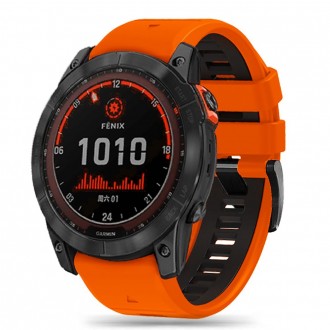 Oranžinės spalvos apyrankė "Tech-Protect Iconband Pro" laikrodžiui Garmin Fenix 5 / 6 / 6 PRO / 7 (22mm)