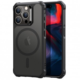 Permatomas/matinis dėklas juodais kraštais "Esr Air Armor Halolock Magsafe" telefonui iPhone 15 Pro Max