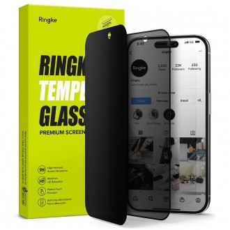 Privatumo suteikiantis apsauginis stikliukas "Ringke TG Privacy" telefonui iPhone 15 Pro Max