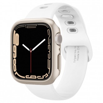 Sidabro/pilkos spalvos dėklas Spigen "Thin Fit" laikrodžiui Apple Watch 7 / 8 / 9 (41 MM)