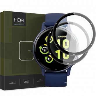 Juodas apsauginis stiklas ''Hofi Hybrid Pro+" (2 vnt.) laikrodžiui Garmin Vivoactive 5 