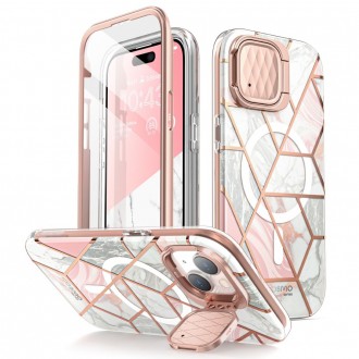 Marmuro atvaizdo dviejų dalių dėklas "Supcase Cosmo Mag Magsafe Marble" telefonui iPhone 15 