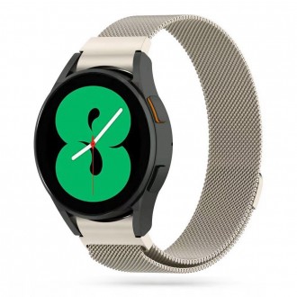 Sidabro spalvos apyrankė Tech-Protect "Milaneseband 2" laikrodžiui Samsung Galaxy Watch 4 / 5 / 5 PRO / 6