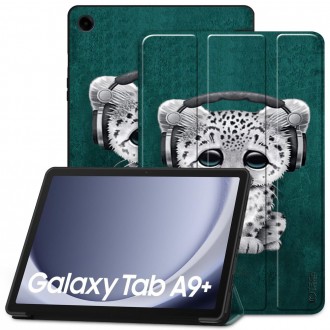Atverčiamas dėklas Tech-Protect "Smartcase Sad Cat" planšetei Samsung Galaxy TAB A9+ PLUS 11.0 X210 / X215 / X216