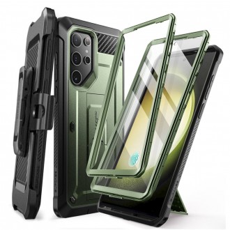 Žalias itin tvirtas dviejų dalių dėklas "Supcase Unicorn Beetle Pro 2-SET" telefonui Samsung Galaxy S24 Ultra
