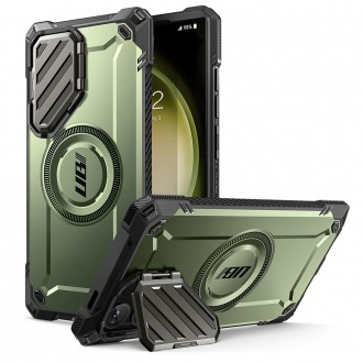 Žalias itin tvirtas dėklas/stovas "Supcase UB XT Mag Magsafe" telefonui Samsung Galaxy S24 Ultra