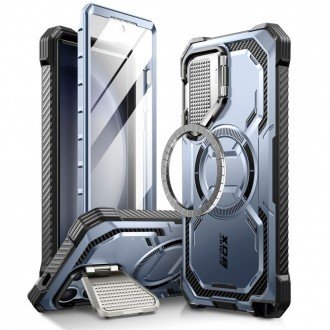 Mėlynas tvirtas dviejų dalių dėklas "Supcase IBLSN Armorbox Mag Magsafe" telefonui Samsung Galaxy S24 Ultra