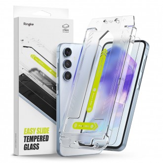 Apsauginis stikliukas (2vnt.) su montavymo rėmeliu "Ringke Easy Slide" telefonui Samsung Galaxy A55 5G