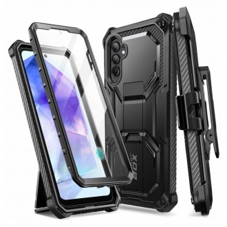 Juodas itin tvirtas dviejų dalių dėklas "Supcase IBLSN Armorbox" telefonui Samsung Galaxy A55 5G