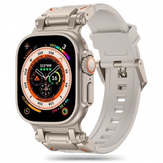 Kreminės spalvos apyrankė "Tech-Protect Delta Pro" laikrodžiui Apple Watch 4 / 5 / 6 / 7 / 8 / 9 / SE / ULTRA 1 / 2 (42 / 44 / 45 / 49 MM)