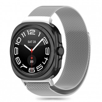 Sidabro spalvos apyrankė "Tech-Protect Milaneseband" laikrodžiui Samsung Galaxy Watch Ultra (47 MM) 